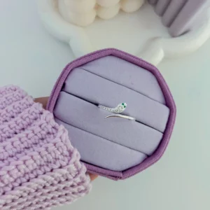 Anel cobra cravejada regulável