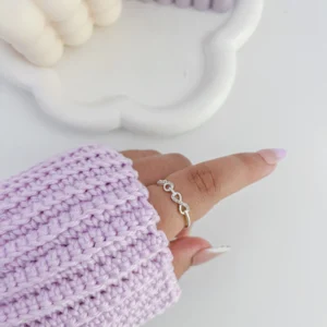 Anel infinito cravejado