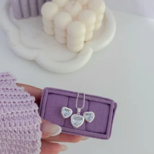 Conjunto coração cristal