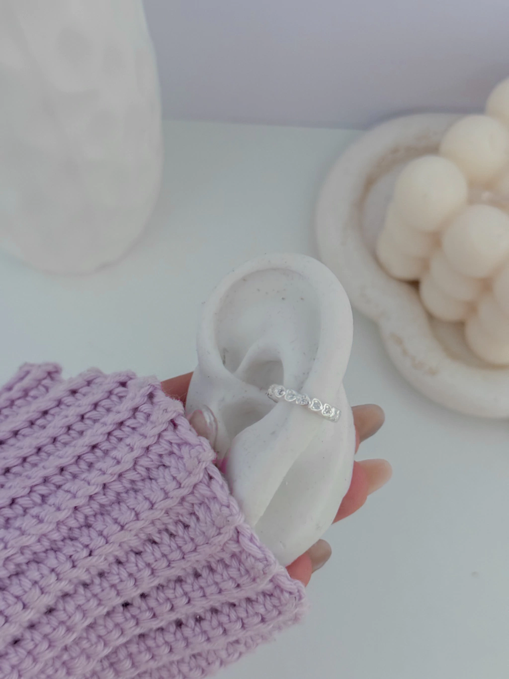 Piercing fake corações cravejados - Imagem 3