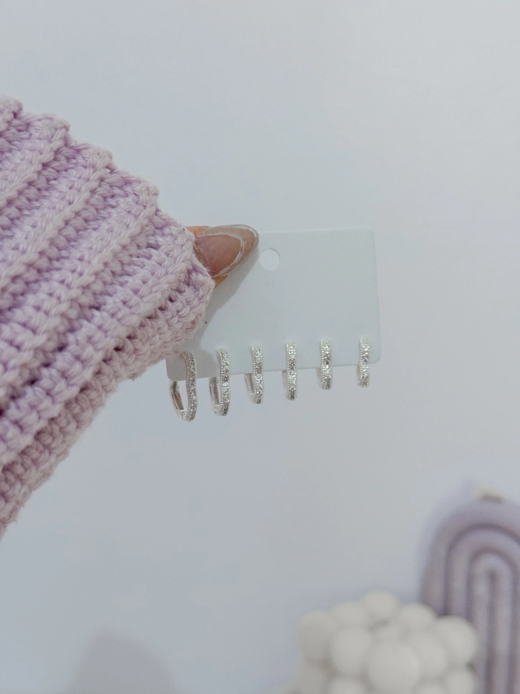 Trio argolinha coração cravejado