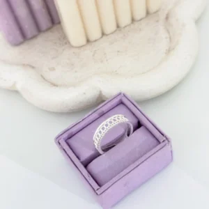 Anel 2 fios com círculos vazado