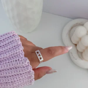 Anel corações regulável