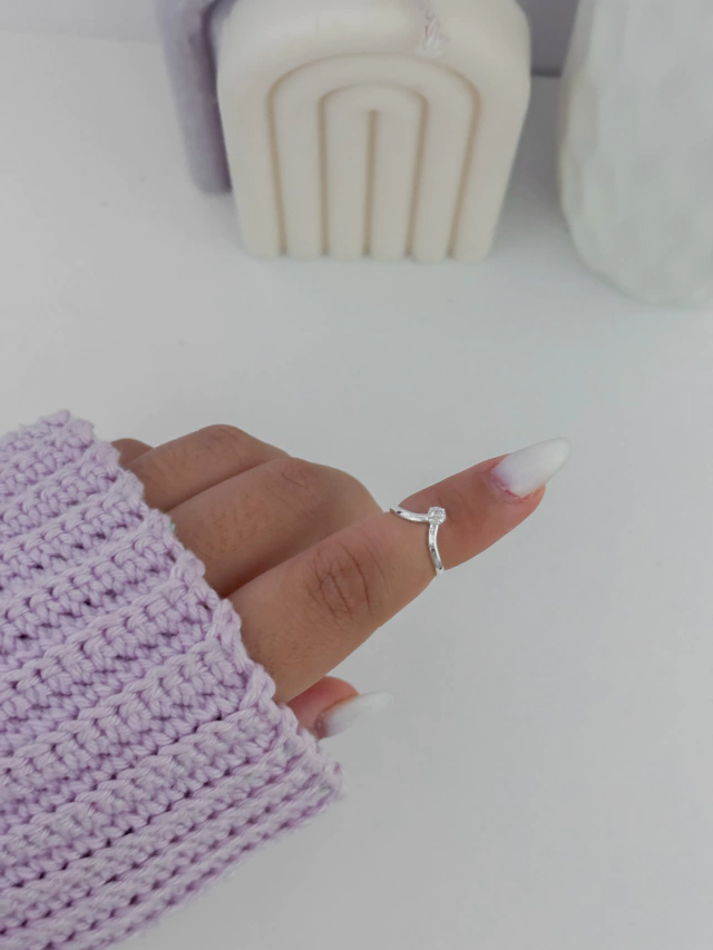 Anel falange curvada ponto de luz - Imagem 3