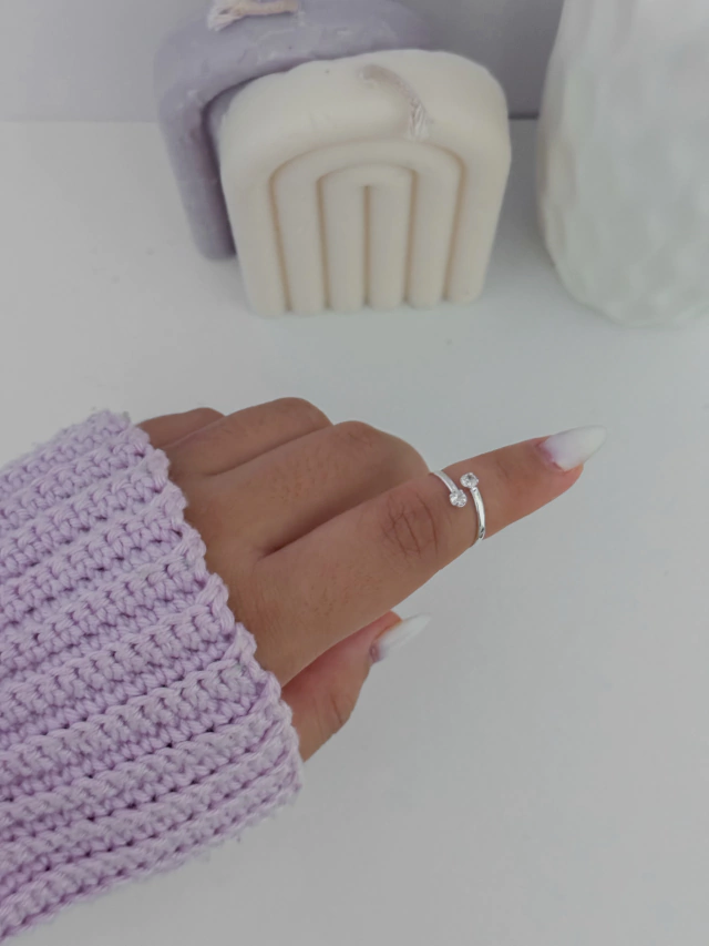 Anel falange ponto de luz