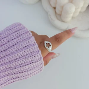 Anel regulável estrela vazada