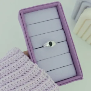 Anel regulável resinado oval