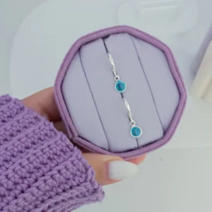 Argolinha cristal azul