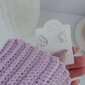 Brinco borboleta asa vazada