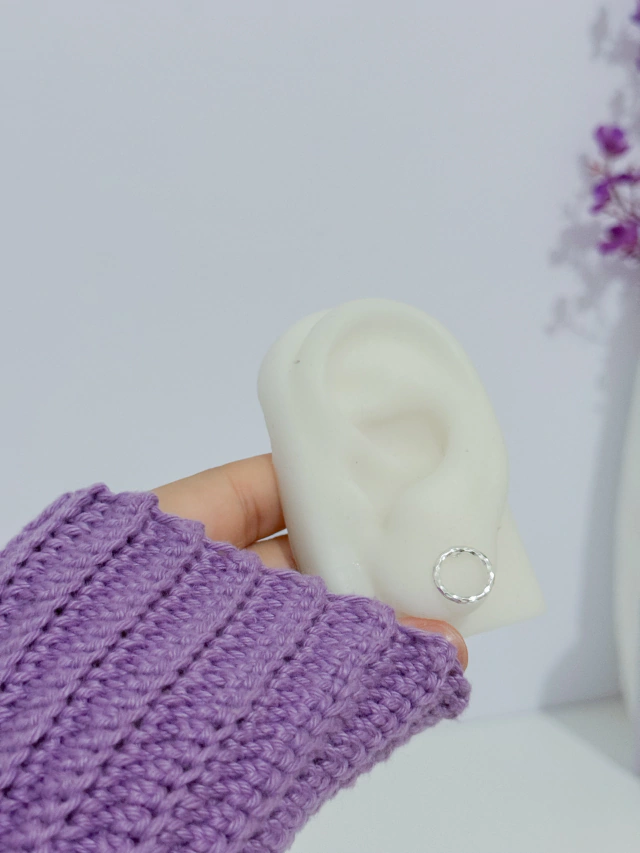 Brinco círculo vazado - Imagem 2