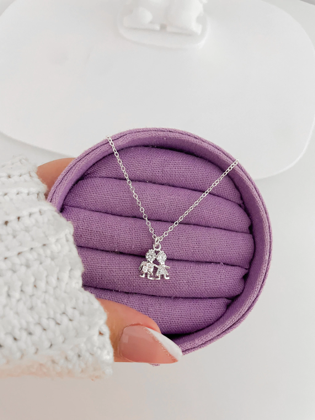 Colar casal zircônia