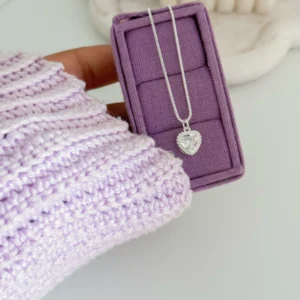 Colar coração zircônia 02