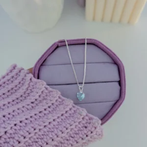 Colar cristal azul acqua