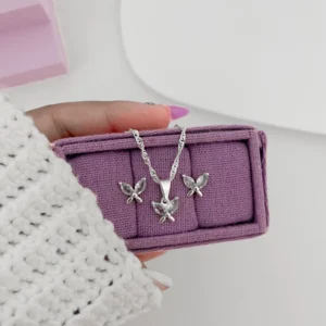Conjunto borboleta zircônia