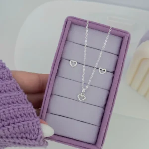 Conjunto coração vazado