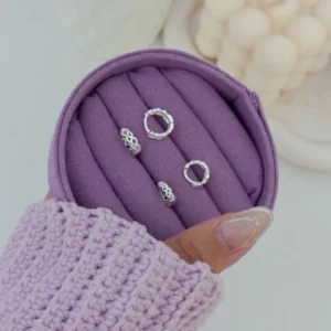 Dupla argolinha trançada