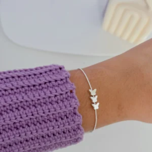 Pulseira 3 borboletas