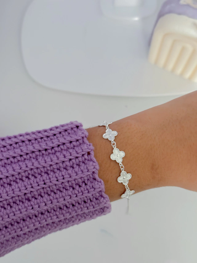 Pulseira 5 flores