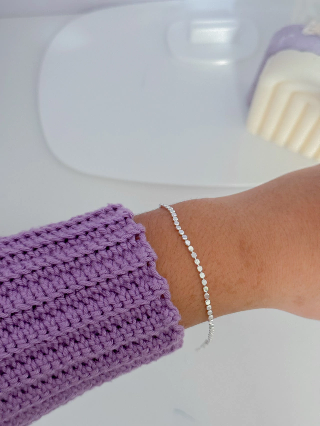 Pulseira bolinha amassada