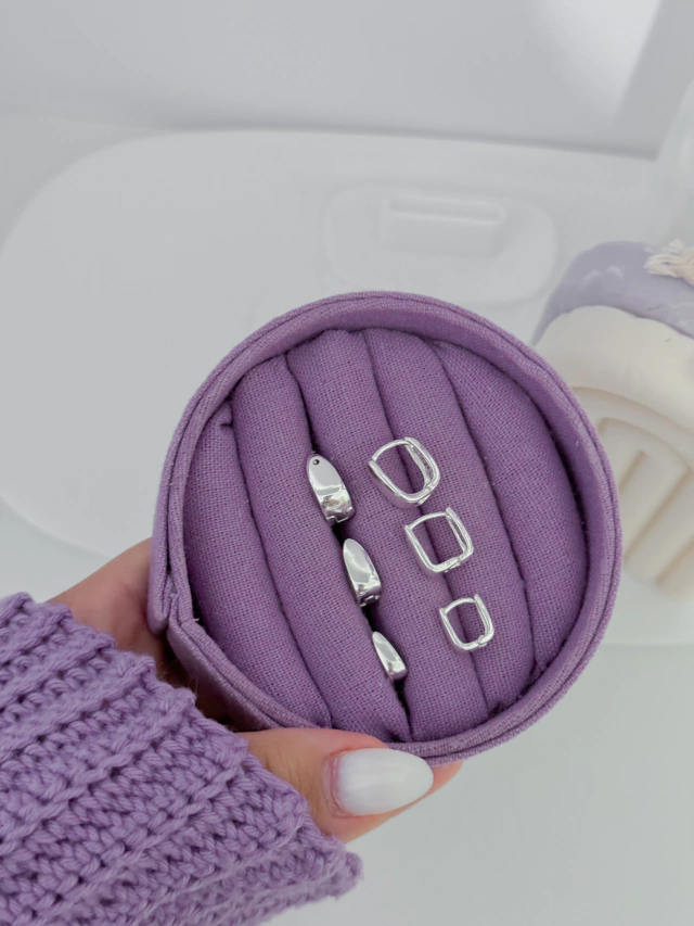 Trio de argola quadrada