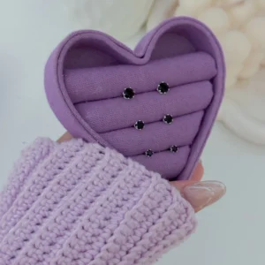 Trio de brincos preto