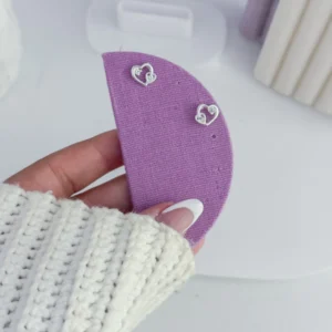 Brinco coraçãozinho pedrinha