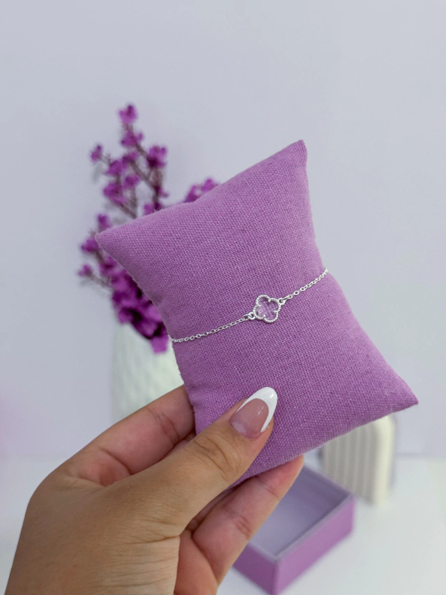 Pulseira trevo cristal