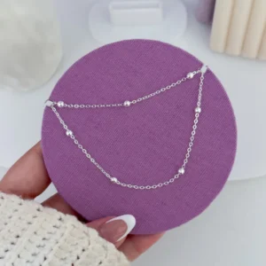 Colar duplo bolinhas