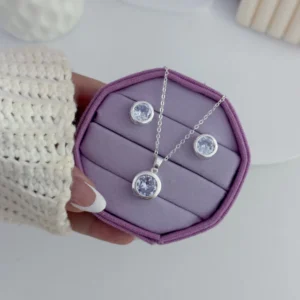 Conjunto redondo cristal borda alta